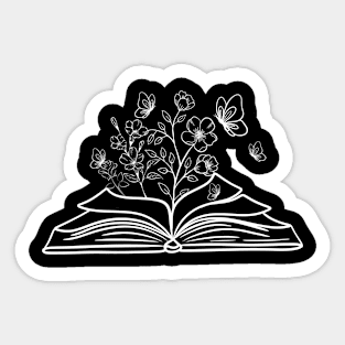 Floral Book Sticker